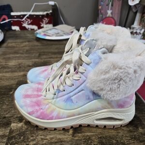 Skechers Multicolor Tie-Dye Winter Boots